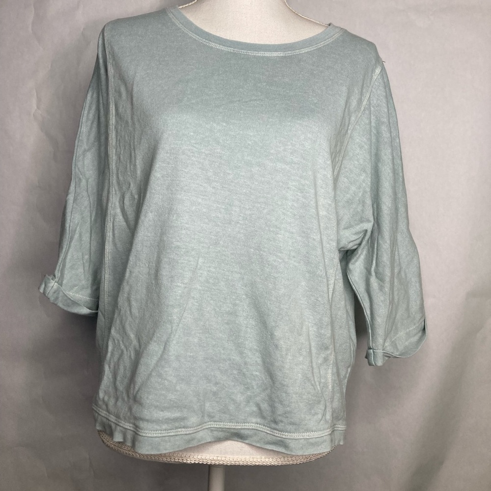 Poetry Panelled Top Hemp Organic Cotton Dolman half sleeve US size 10 UK 14